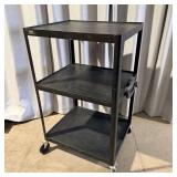 Black Rolling AV Series Media Cart w/ Power >