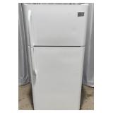 White Frigidaire Top-Freezer Refrigerator w/ >