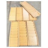 (8) Oak Wall Mount Magazine Racks 36ï¿½ x 10.5ï¿½