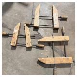 (3) Wooden Handscrew Clamps