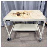 Advance metal rolling tray table 36ï¿½ x 25ï¿½ x 27ï¿½