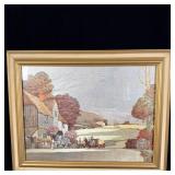 1950's Ernest Uden Lithograph on Foil English >