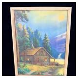 1930's Our Blue Mountain Camp Lithograph 13'x10'