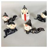 Vintage Japanese Ceramic Elf Figurines