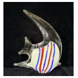 Vintage Handblown Glass Angel Fish Murano Style