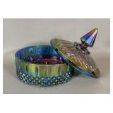 Vintage Indiana Glass Princess Blue Carnival Glass
