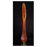 Fenton Thumbprint Amberina Swung Vase 20'