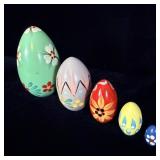 VINTAGE EASTER NESTING EGGS POLAND HAND PAINTED