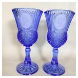 Vintage Avon Cobalt Blue George Washington Goblets