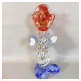 Murano Handblown Glass Clown 10.5'