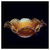 Imperial Marigold Carnival Glass Hobstar & Arches>