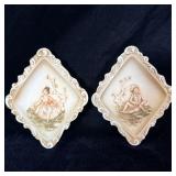 Vintage Lefton hand-painted Victorian pastoral >
