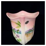 Fenton Rosalene Art Glass square vase from the>