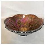 Fenton Carnival Glass Bowl Leaf Chain #223/900 7ï¿½