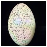 Vintage Handblown Iridescent Mottled Egg >