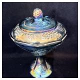 Vintage Indiana Glass Harvest Grape Blue >