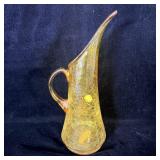 Vintage Kanawha Crackle Glass Pitcher 24'