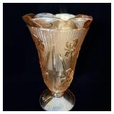 Vintage Jeanette Marigold Carnival Glass Iris &>