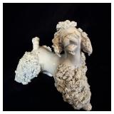 1950s blue spaghetti noodle porcelain poodle