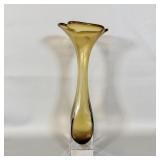 Vintage Aseda Glasbruk Bo Borgstrom Amber Swung >