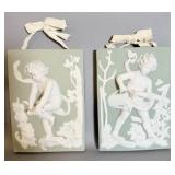 (2) Original Arnart Creation 3D Bisque Cherub >