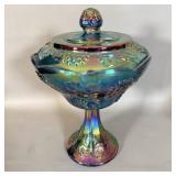Vintage Indiana Glass Harvest Grape blue carnival>