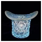 Aqua Blue Fenton Daisy & Button Glass Hat