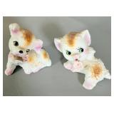 Vintage Japan Spaghetti Texture Playful Kittens