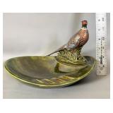 Vintage Ceramic Pheasant Tray marked GRASS >