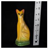 Vintage Chalkware Cat Statue 7'