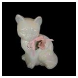 Fenton Pearlized Opal Cat 3.5'
