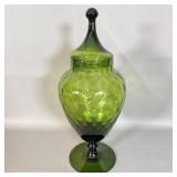 Vintage Empoli green circus tent optic swirl
