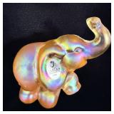 Fenton Peach Glass Elephant 4'