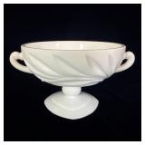 Indiana Glass White Milk Glass Pedestal Compote >