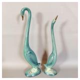 Vintage Norcrest Porcelain Long Neck Swans