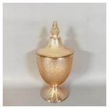 Jeanette Glass Marigold Carnival Glass Lidded >