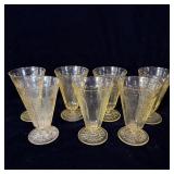 (7) Jeannette Finlandia Ice Cream Goblets