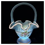 Fenton Charleston Collection Blue Satin Hand >