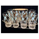 (8) Mid Century Modern Federal Glass Atomic >
