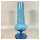 Vintage blue Empoli vase 9.5 inches