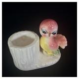 Norcrest Anthropomorphic Pink Bird Tooth Pick >