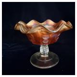 vintage Dugan Carnival Glass Marigold Coin Spot