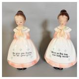 Vintage Enesco Prayer Ladies Salt & Pepper Shakers