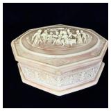 Vintage Incolay Stone Trinket Music Box