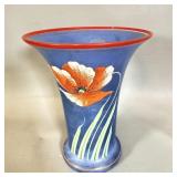 Vintage Handpainted Poppy Vase 6.5' >