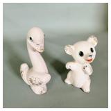 Japan-Made Pink Gold Gilt Mouse & Duck