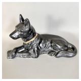 Vintage German Shepherd Ceramic Dog Statue