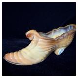 Fenton Caramel Glass Shoe 6'