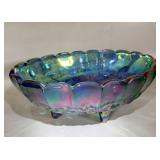 Vintage Indiana Glass Blue Iridescent Carnival >