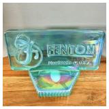 Vintage Fenton Glass Dealer Logo Display Sign Sea